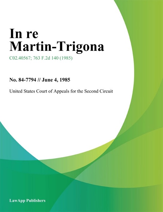 In re Martin-Trigona