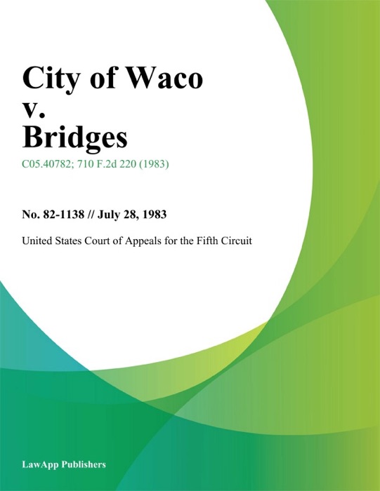 City of Waco v. Bridges