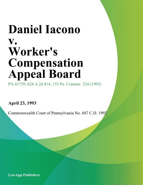 Daniel Iacono v. Workers Compensation Appeal Board (Chester Housing Authority and Pma Group)