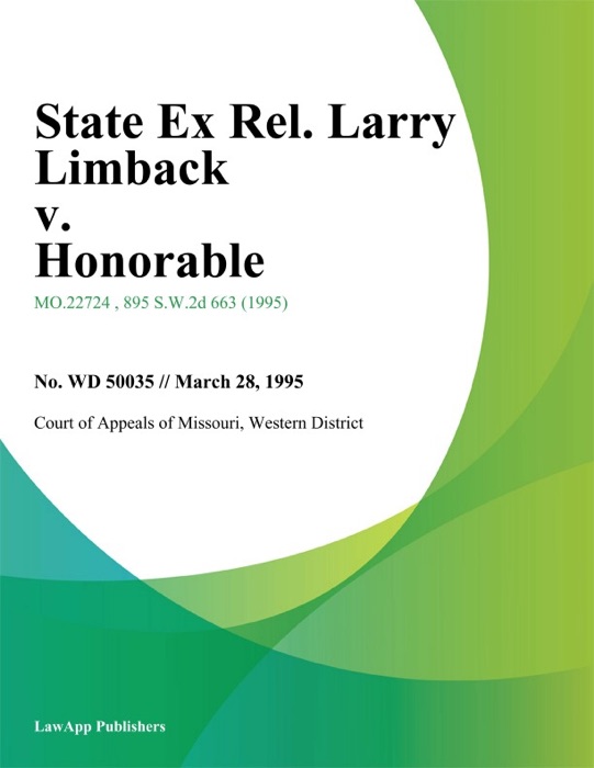 State Ex Rel. Larry Limback v. Honorable