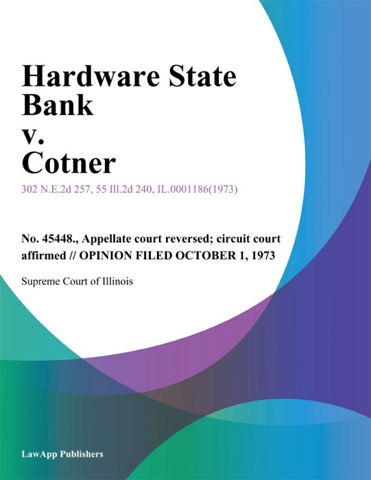 Hardware State Bank v. Cotner