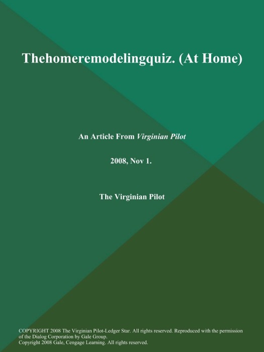 Thehomeremodelingquiz (At Home)