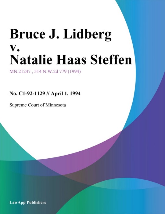 Bruce J. Lidberg v. Natalie Haas Steffen