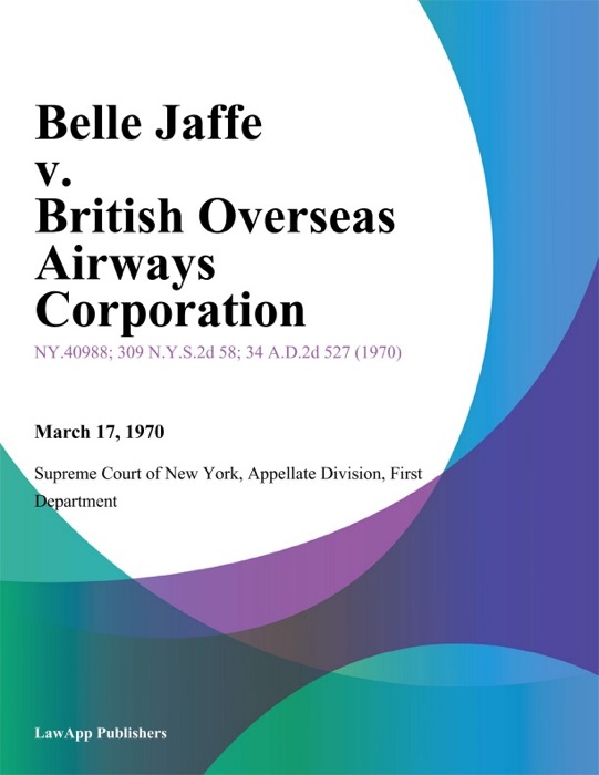 Belle Jaffe v. British Overseas Airways Corporation