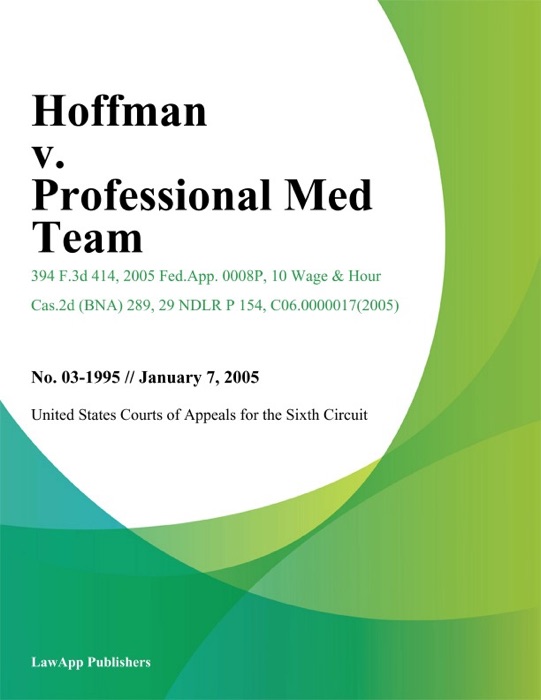 Hoffman v. Professional Med Team