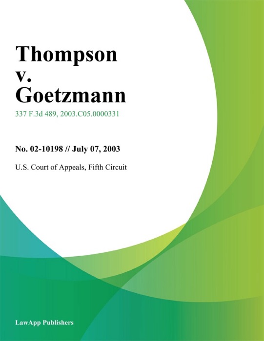 Thompson V. Goetzmann