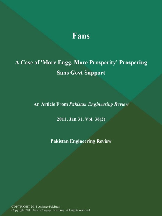 Fans: A Case of 'More Engg, More Prosperity' Prospering Sans Govt Support