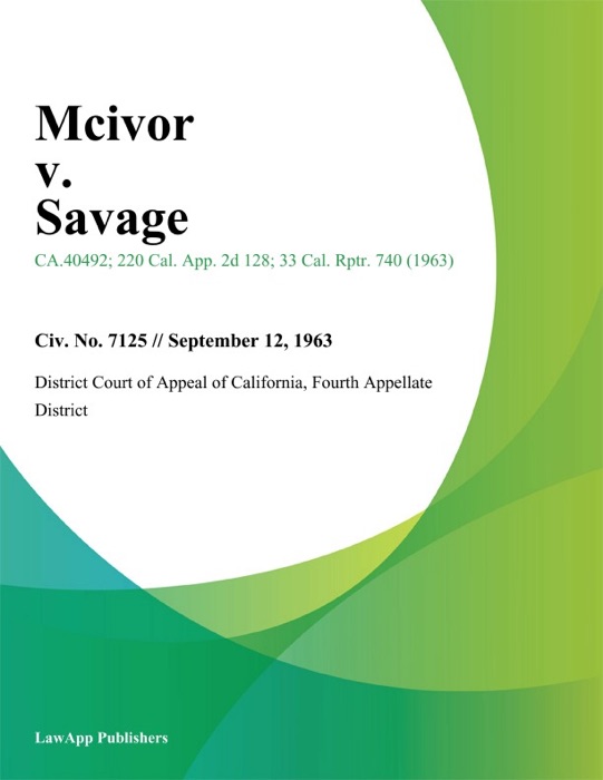 Mcivor v. Savage