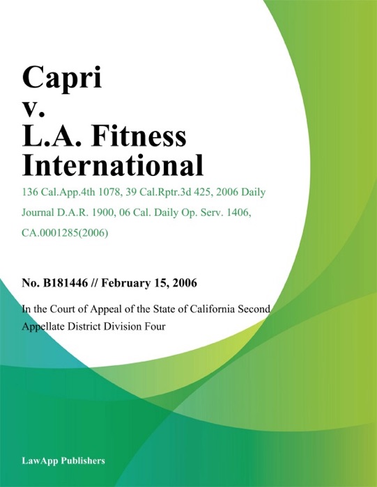 Capri v. L.A. Fitness International
