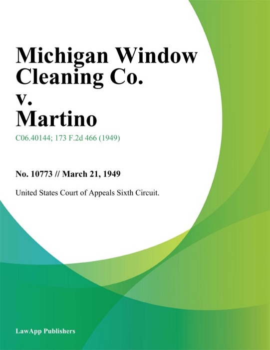 Michigan Window Cleaning Co. V. Martino