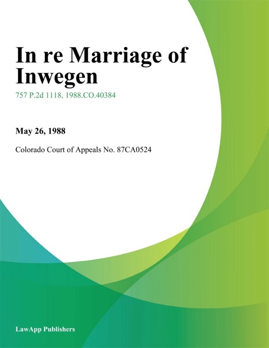 In Re Marriage of Inwegen