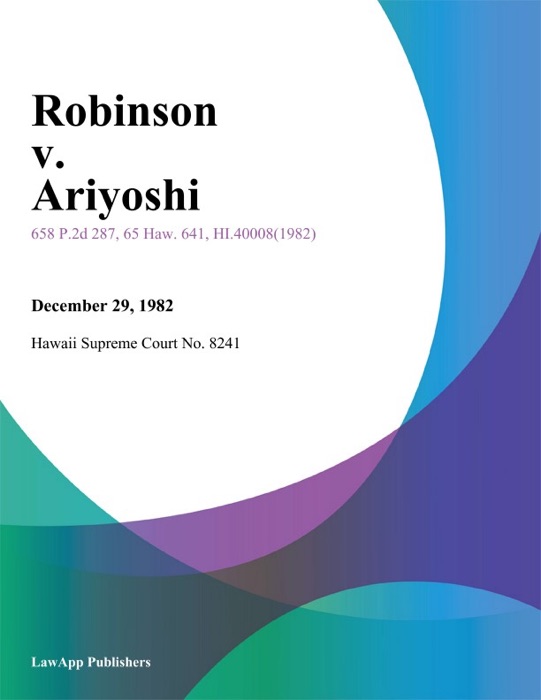 Robinson V. Ariyoshi