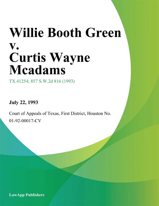Willie Booth Green v. Curtis Wayne Mcadams