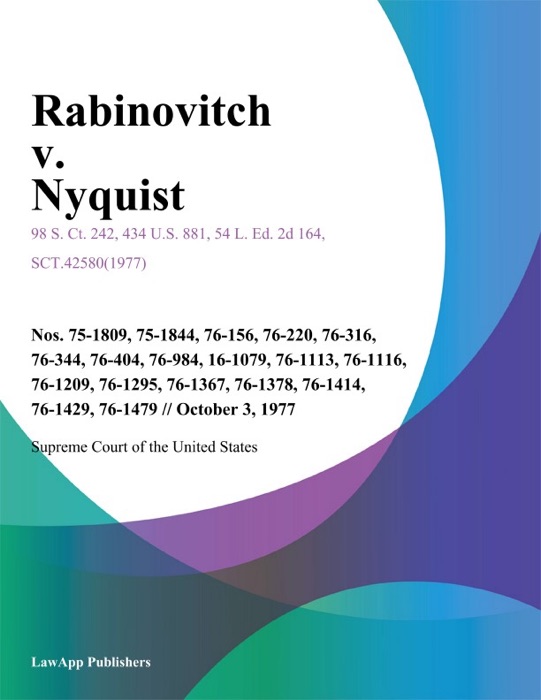 Rabinovitch v. Nyquist
