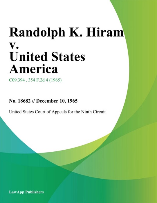 Randolph K. Hiram v. United States America