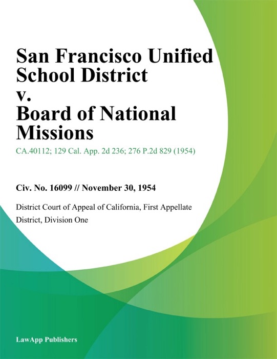 San Francisco Unified School District V. Board Of National Missions