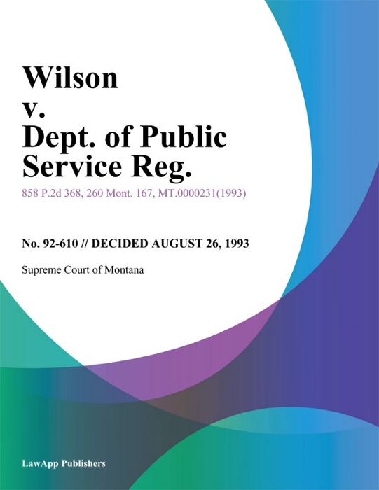 Wilson v. Dept. of Public Service Reg.