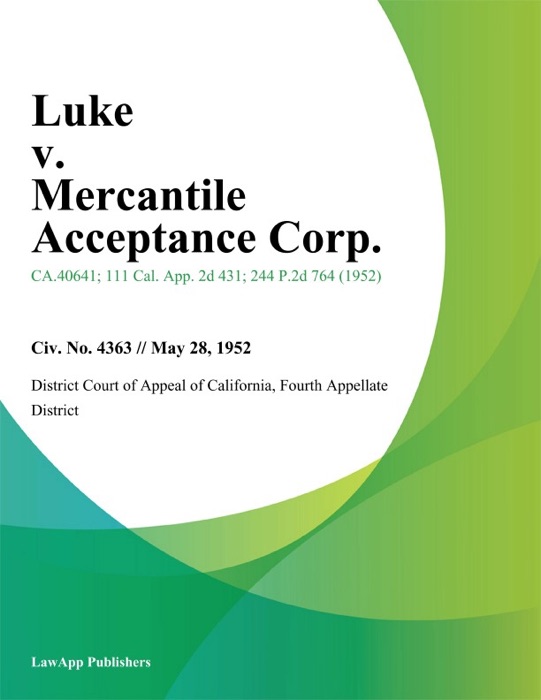 Luke v. Mercantile Acceptance Corp.