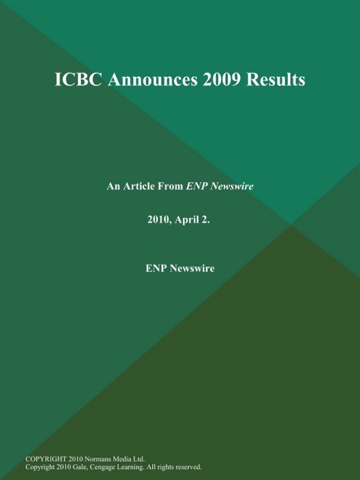 ICBC Announces 2009 Results