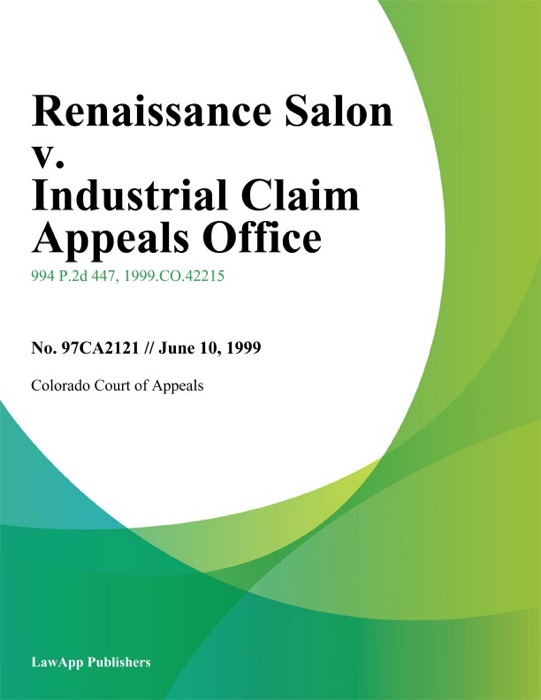 Renaissance Salon v. Industrial Claim Appeals Office