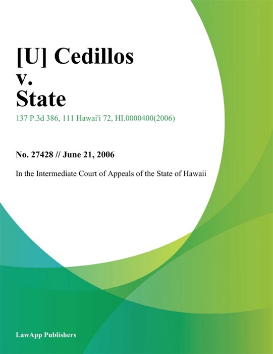 Cedillos v. State