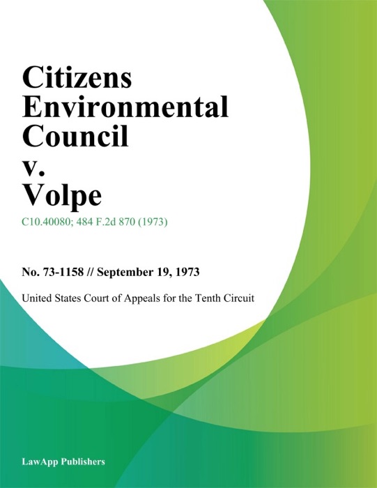 Citizens Environmental Council v. Volpe