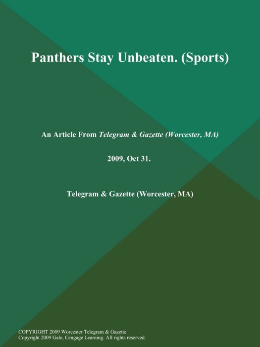 Panthers Stay Unbeaten (Sports)