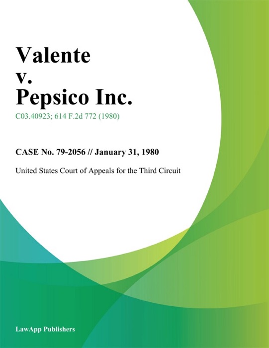 Valente v. Pepsico Inc.