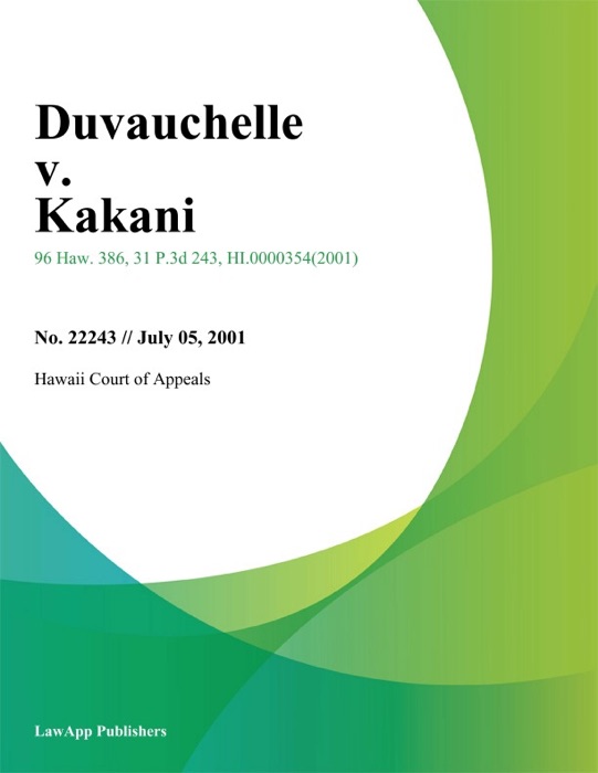 Duvauchelle V. Kakani