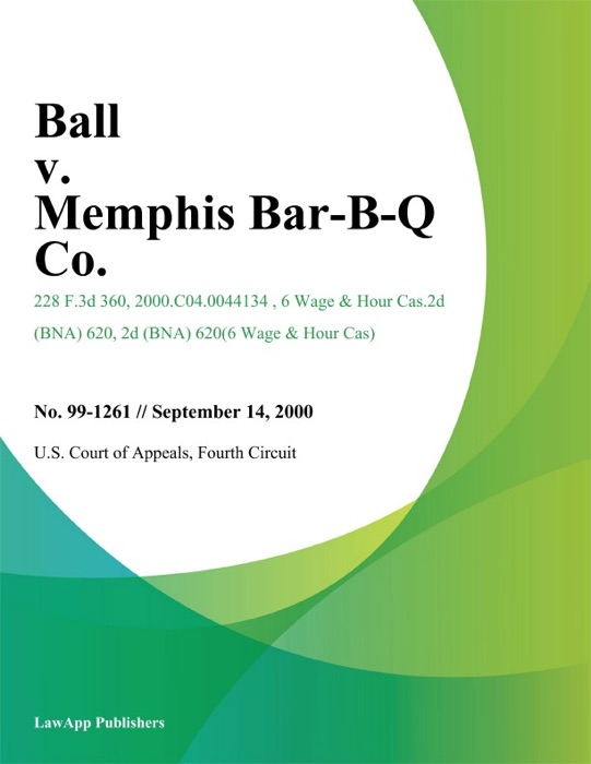Ball v. Memphis Bar-B-Q Co.