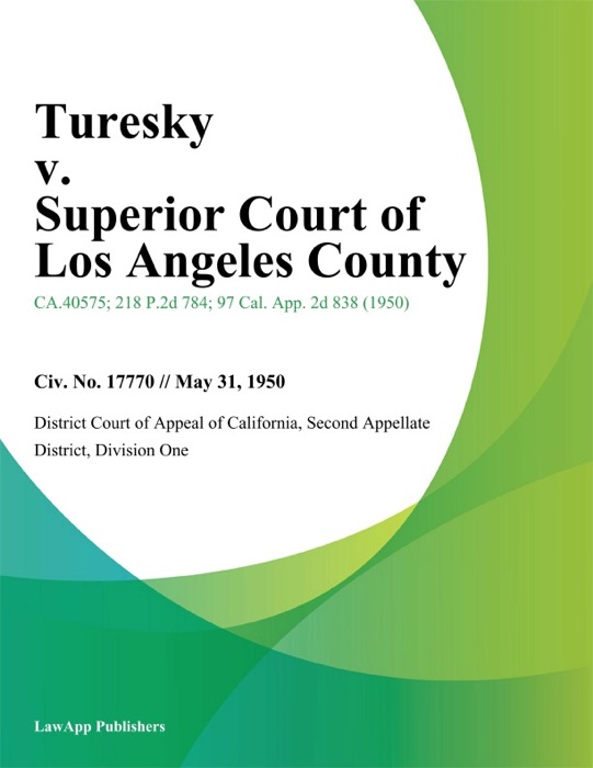 Turesky v. Superior Court of Los Angeles County