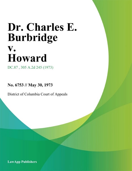 Dr. Charles E. Burbridge v. Howard
