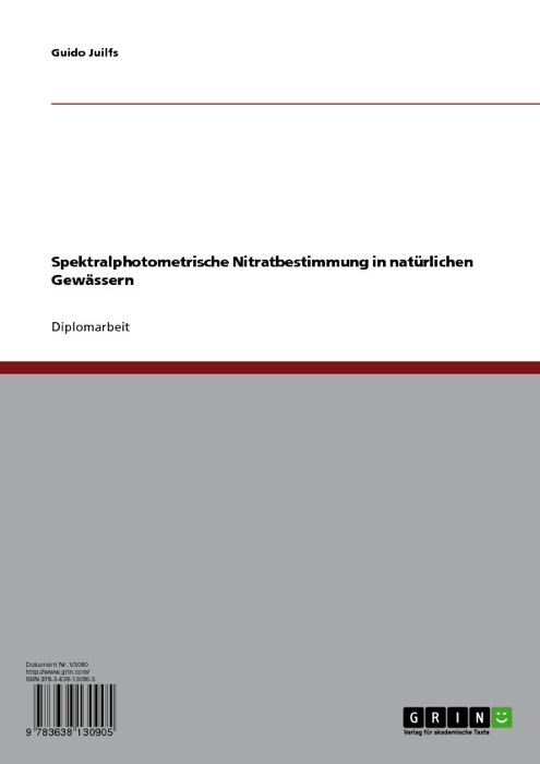 Spektralphotometrische Nitratbestimmung in natürlichen Gewässern