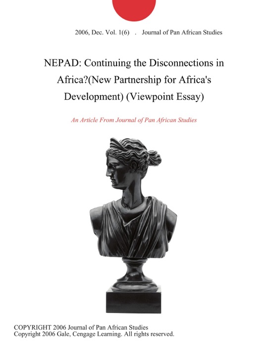 NEPAD: Continuing the Disconnections in Africa?(New Partnership for Africa's Development) (Viewpoint Essay)