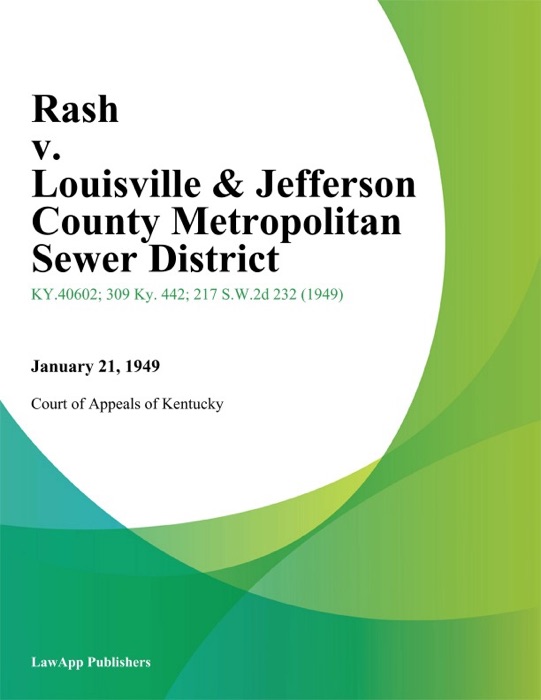 Rash v. Louisville & Jefferson County Metropolitan Sewer District