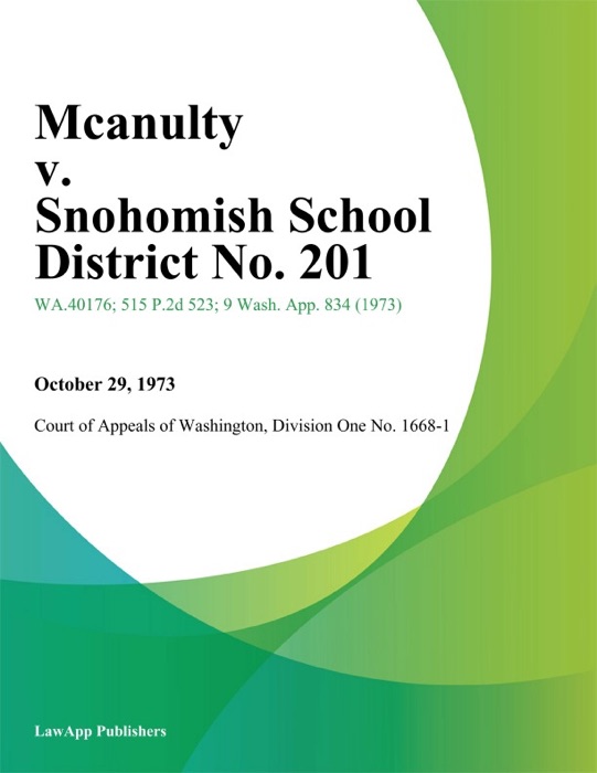 Mcanulty v. Snohomish School District No. 201