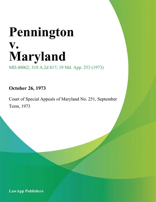 Pennington v. Maryland