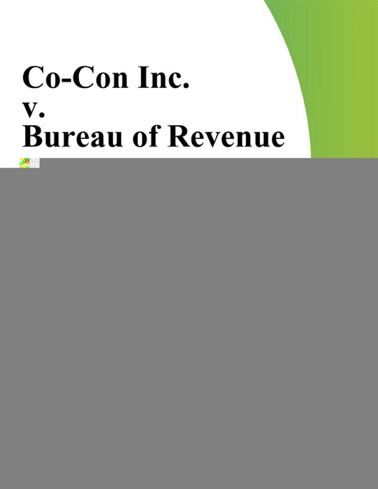 Co-Con Inc. V. Bureau Of Revenue