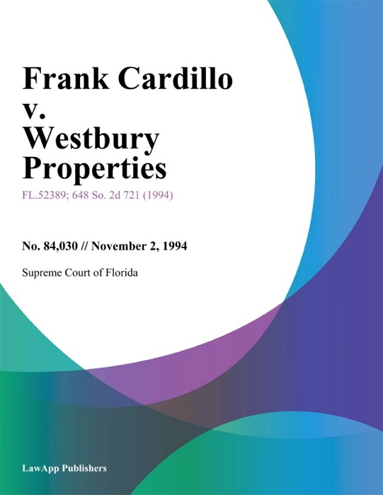 Frank Cardillo v. Westbury Properties