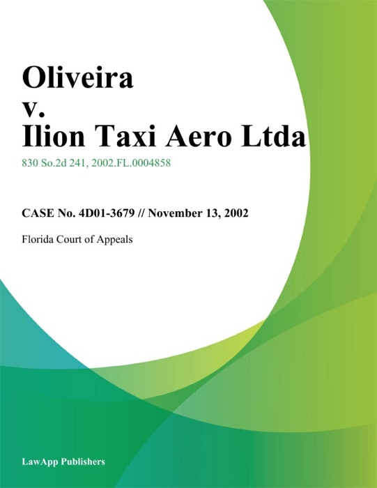 Oliveira v. Ilion Taxi Aero Ltda