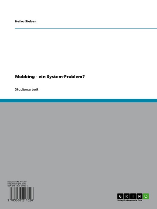 Mobbing - ein System-Problem?