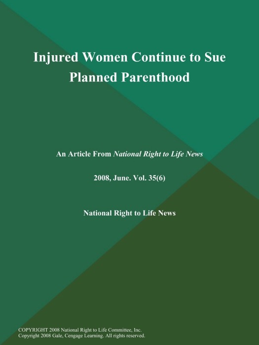 Injured Women Continue to Sue Planned Parenthood