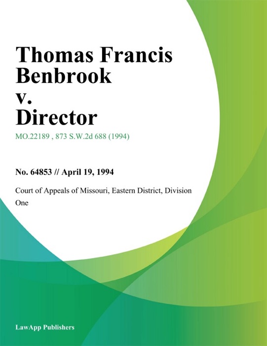 Thomas Francis Benbrook v. Director