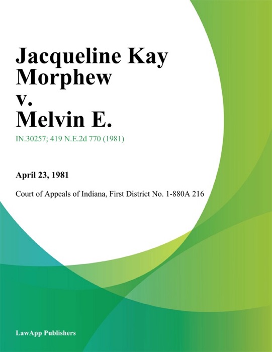 Jacqueline Kay Morphew v. Melvin E.