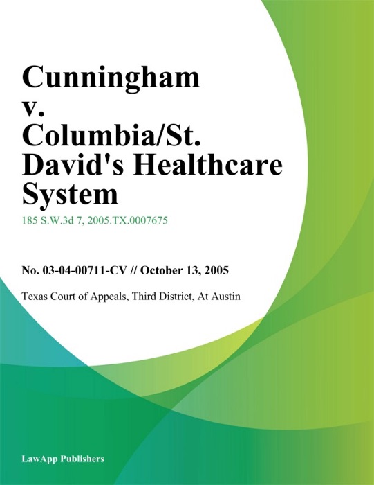 Cunningham v. Columbia/St. Davids Healthcare System