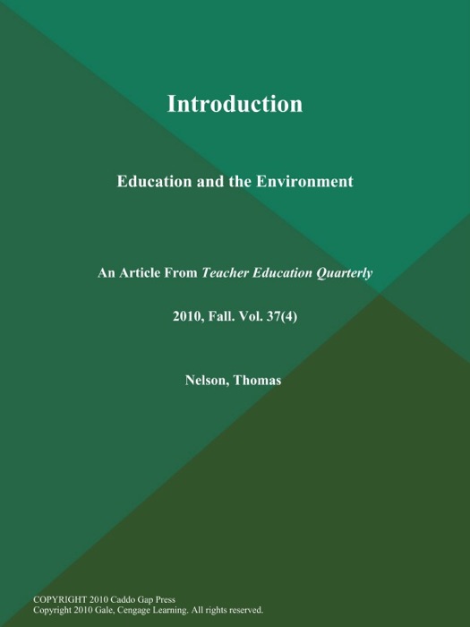 Introduction: Education and the Environment