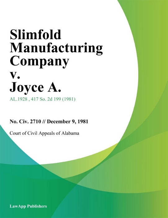 Slimfold Manufacturing Company v. Joyce A.