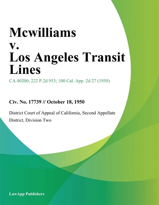 Mcwilliams v. Los Angeles Transit Lines