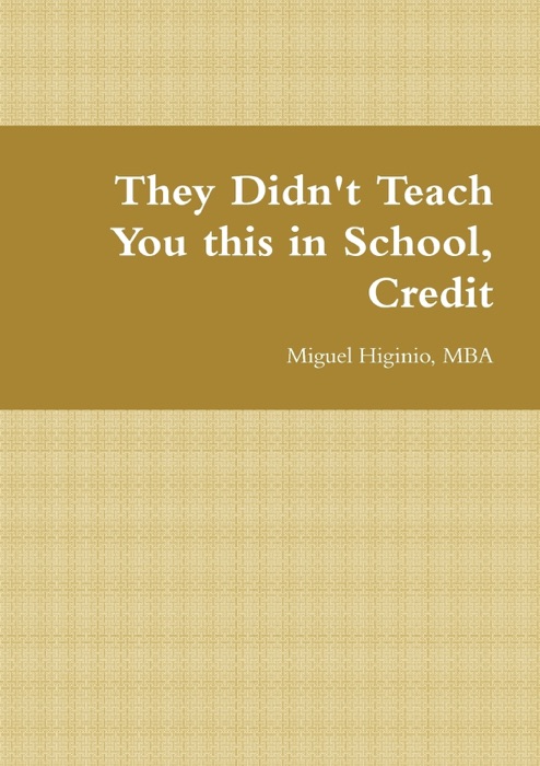 They Didn't Teach You This In School, Credit