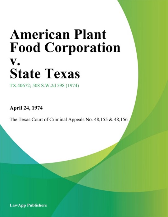 American Plant Food Corporation v. State Texas